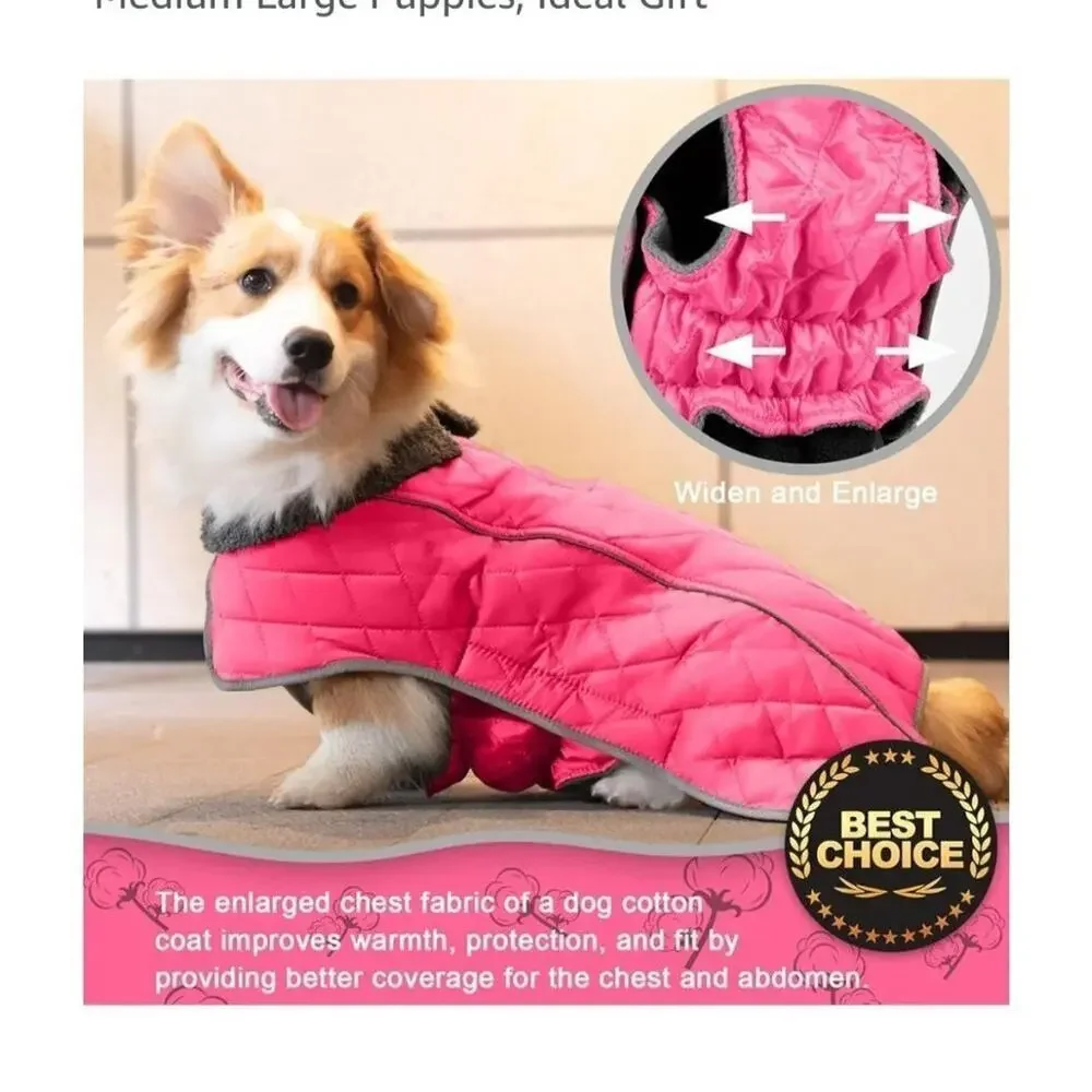 Fragralley Waterproof Windproof Winter Coat for Dogs, Reflective Cold Weather Ja